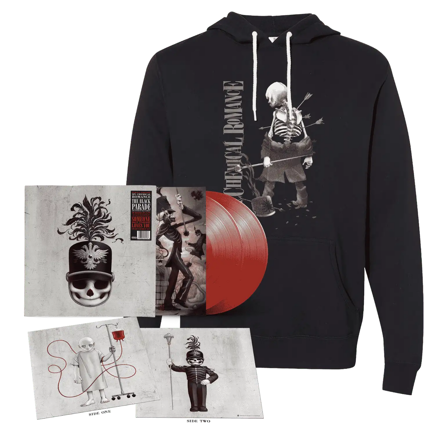 The Black Parade 20th Anniversary Edition (Deluxe) Exclusive Gatefold Bloodline Red Vinyl 2 LP & Hoodie Fanpack