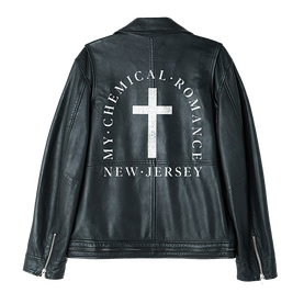 NJ Cross Leather Motorcycle Jacket My Chemical Romance Official